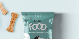 Free Dog Food Mockup PSD Template