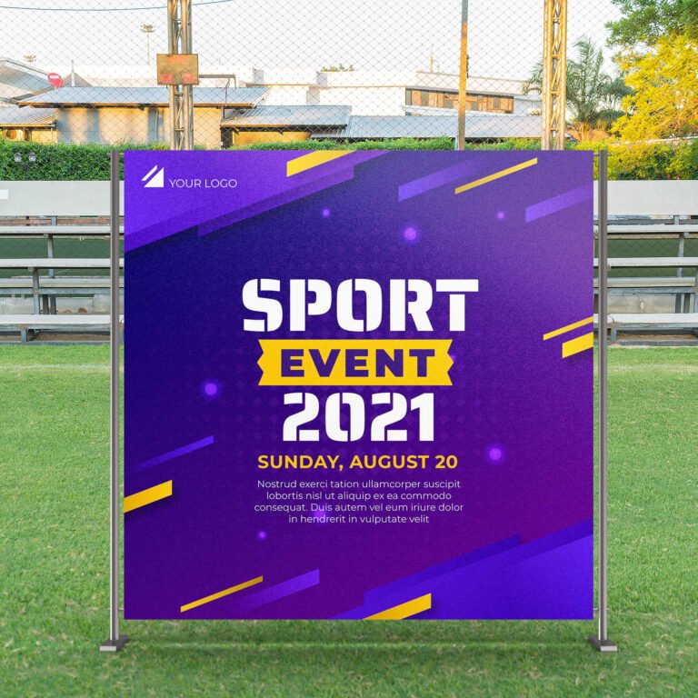 Free Event Backdrop Mockup PSD Template