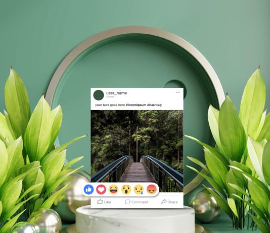 Free Facebook Post Mockup PSD Template
