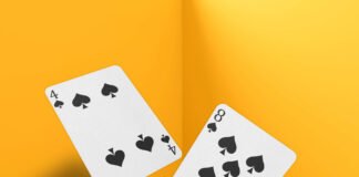 Free Falling Playing Cards Mockup PSD Template