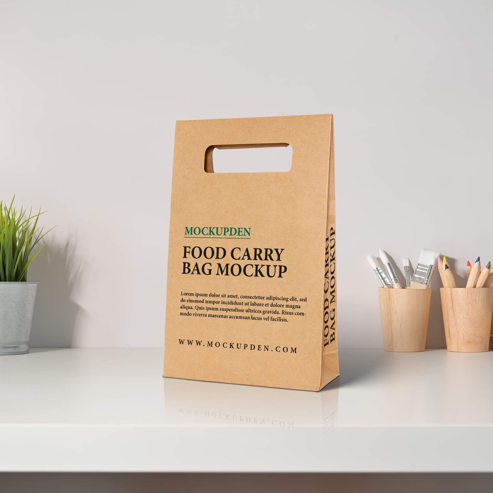 Free Food Carry Bag Mockup PSD Template