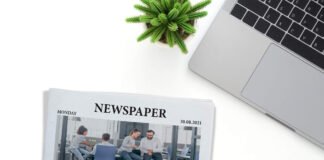 Free Full Page Newspaper Ad Mockup PSD Template