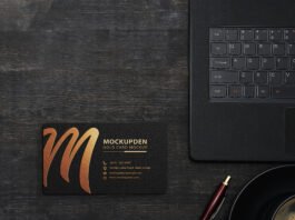 Free Gold Card Mockup PSD Template