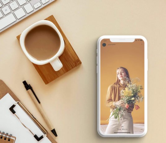 Free Instagram Story Mockup PSD Template