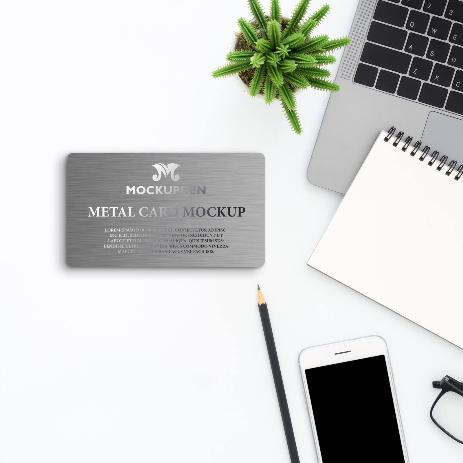 Free Metal Card Mockup PSD Template