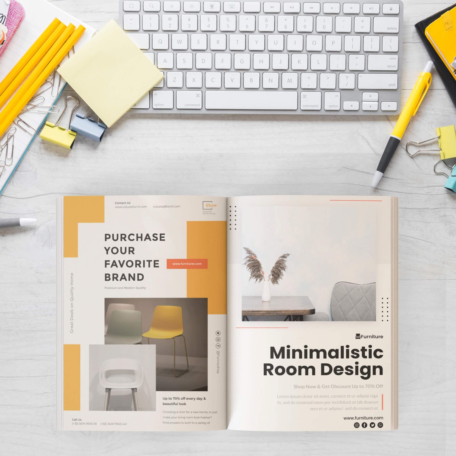 Free Open Book Mockup PSD Template Mockup Den