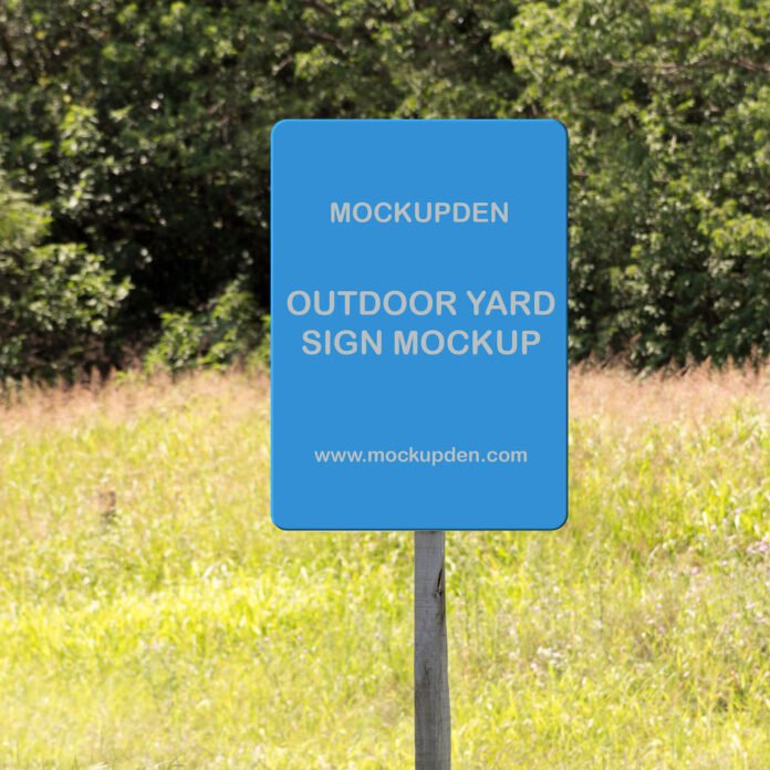 Free Outdoor Yard Sign Mockup PSD...