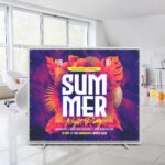 Free Party Backdrop Mockup PSD Template