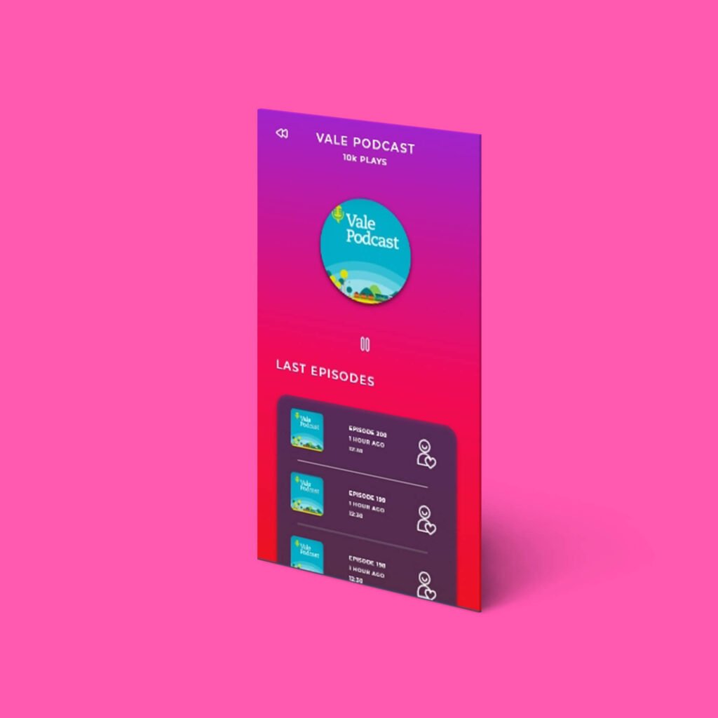 Free Podcast App Mockup Psd