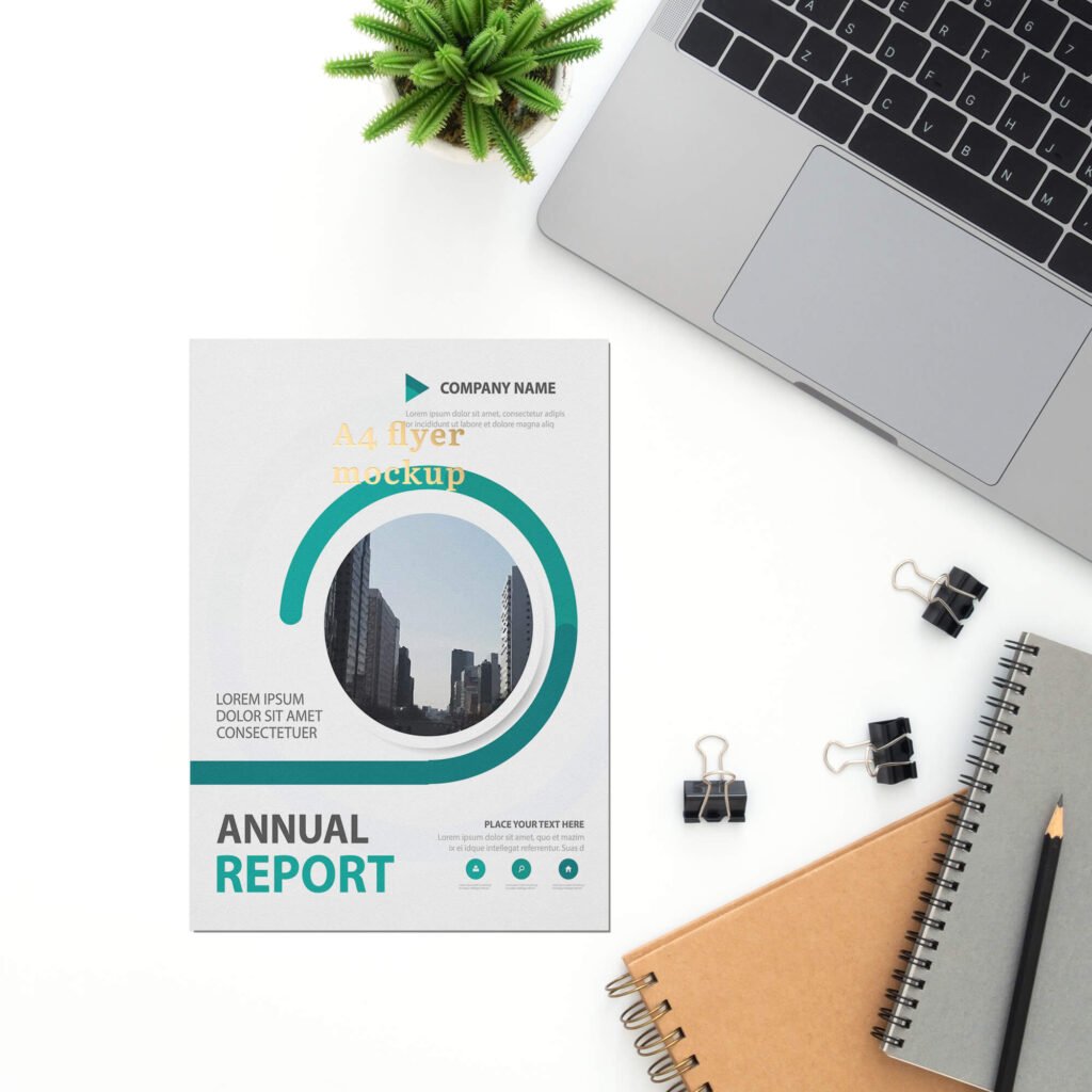 Free Report Mockup PSD Template
