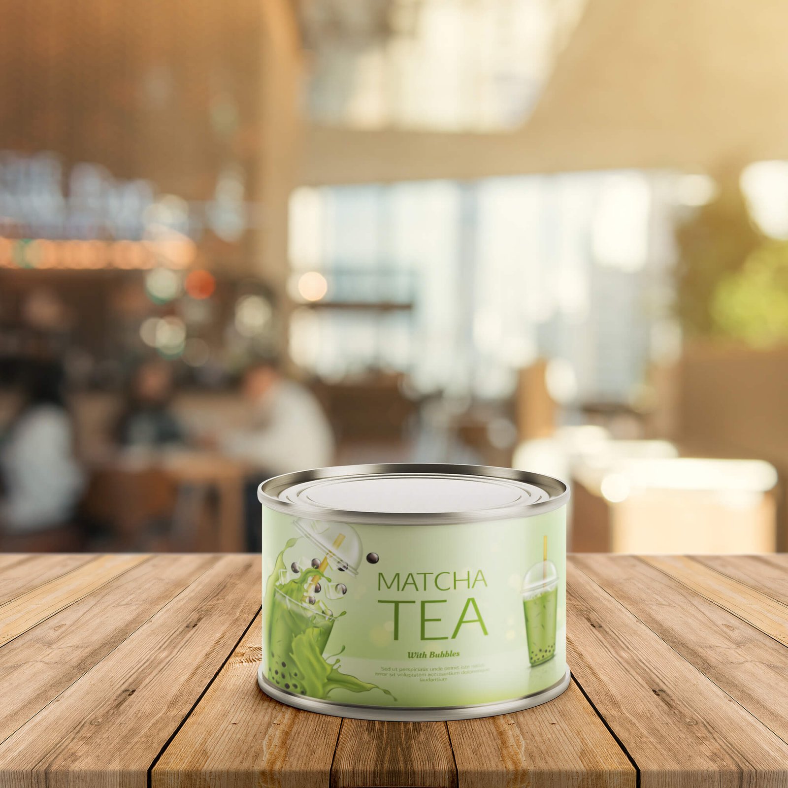 Free Tea Tin Mockup PSD Template