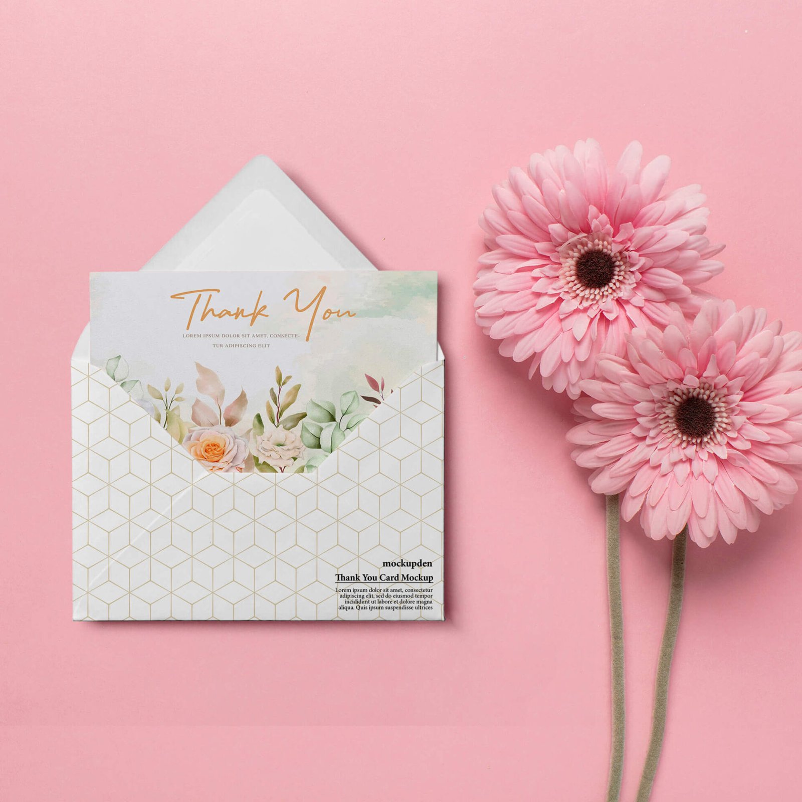 Free Thank You Card Mockup PSD Template   Mockup Den