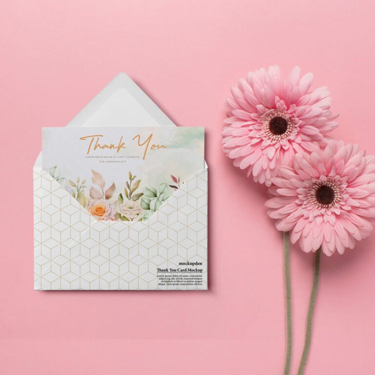 Free Thank You Card Mockup PSD Template