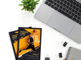 Free Trading Card Mockup PSD Template