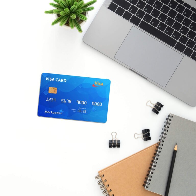 Free Visa Card Mockup PSD Template