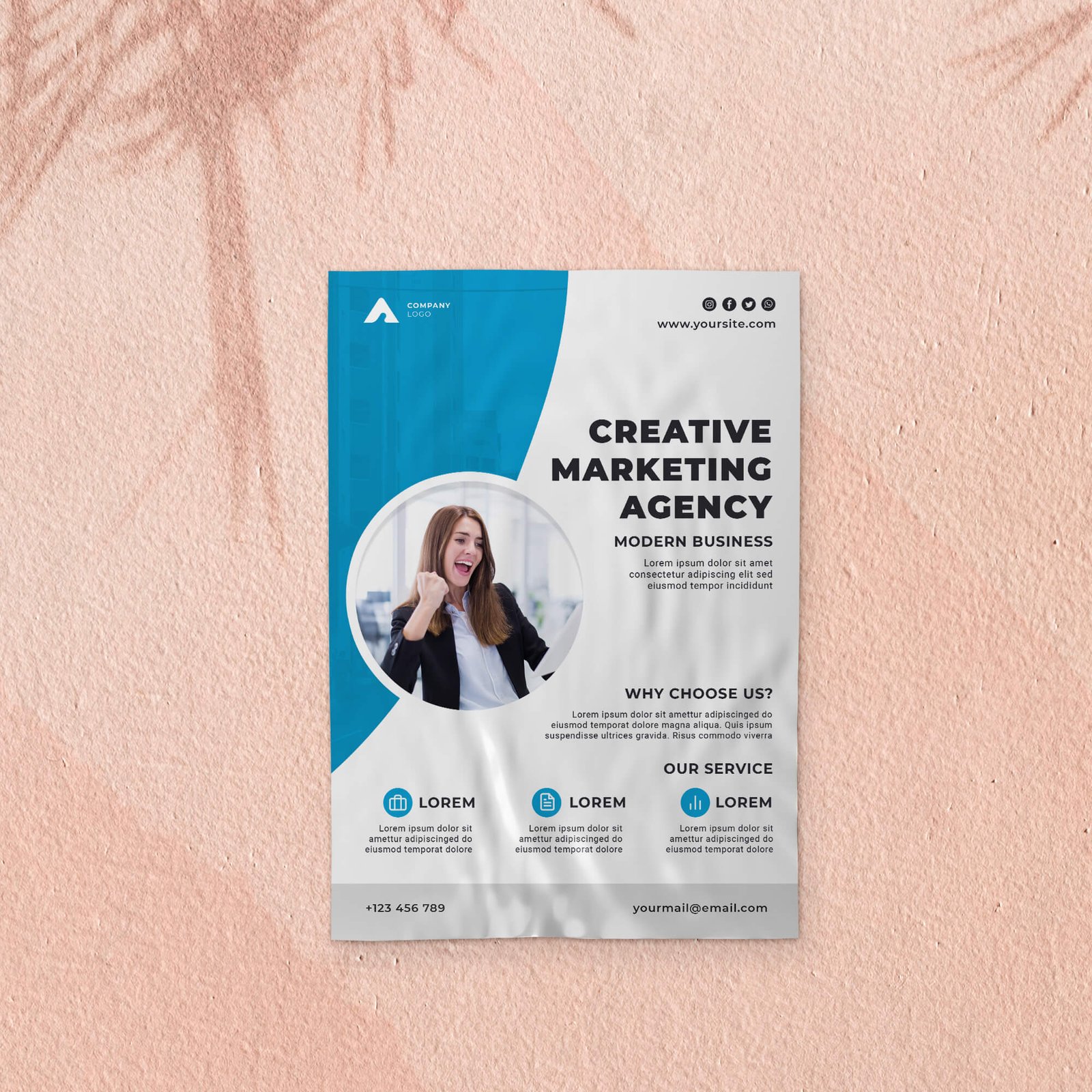 Free Wheatpaste Wall Mockup PSD Template