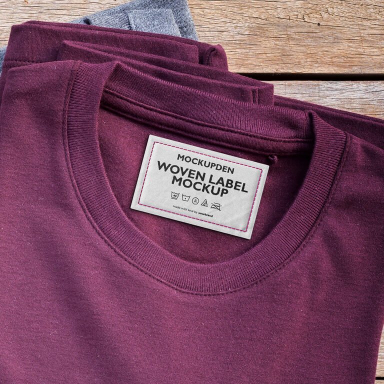 Free Woven Label Mockup PSD Template