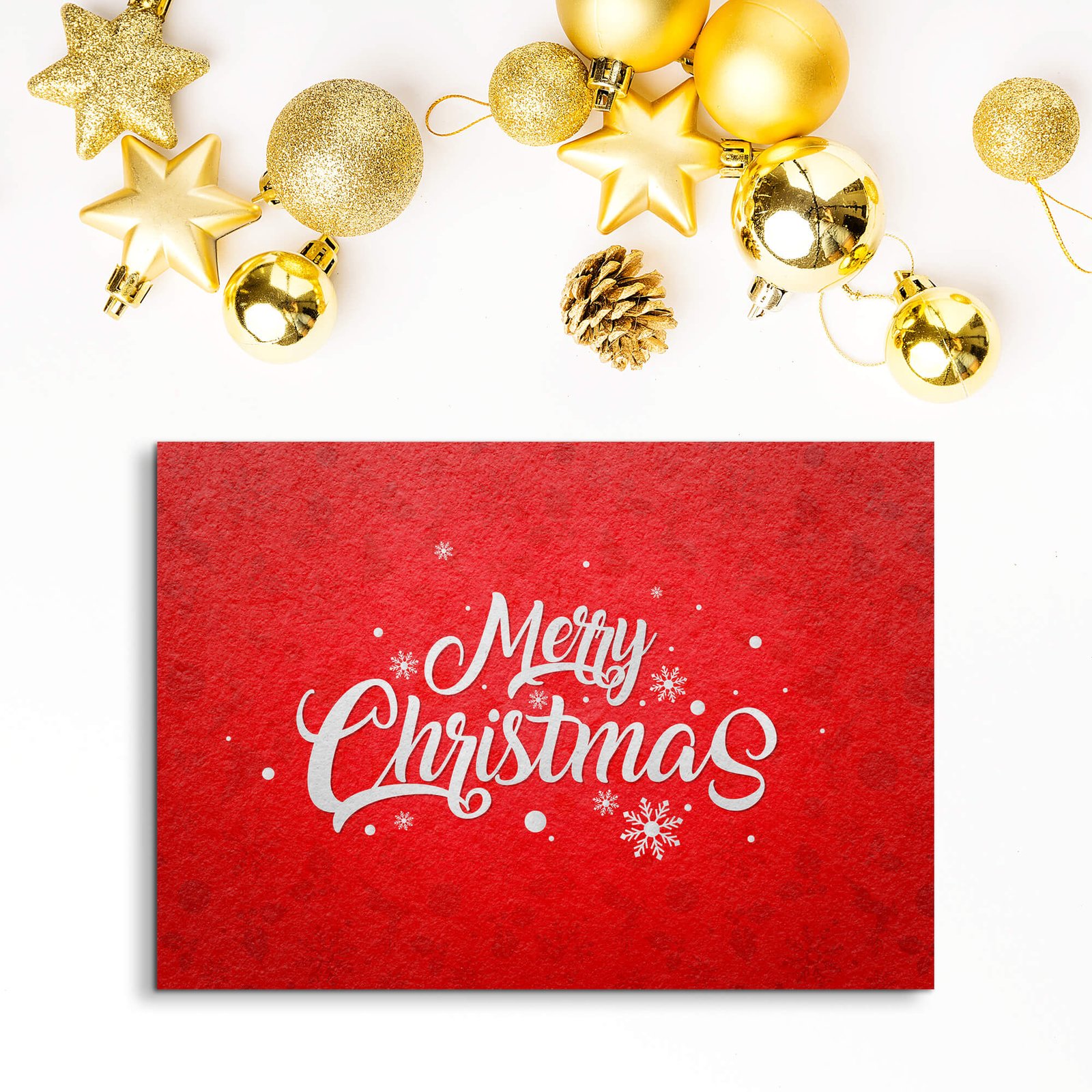Free a5 Christmas Card Mockup PSD Template