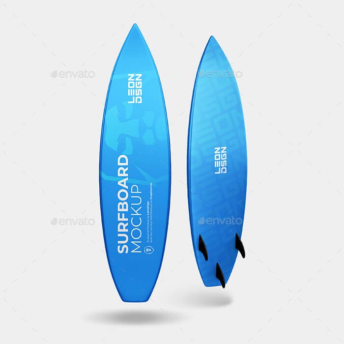 Glossy Surfboard Mockup