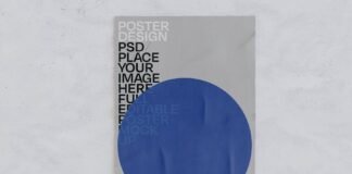 Glued Poster Mockup (3)