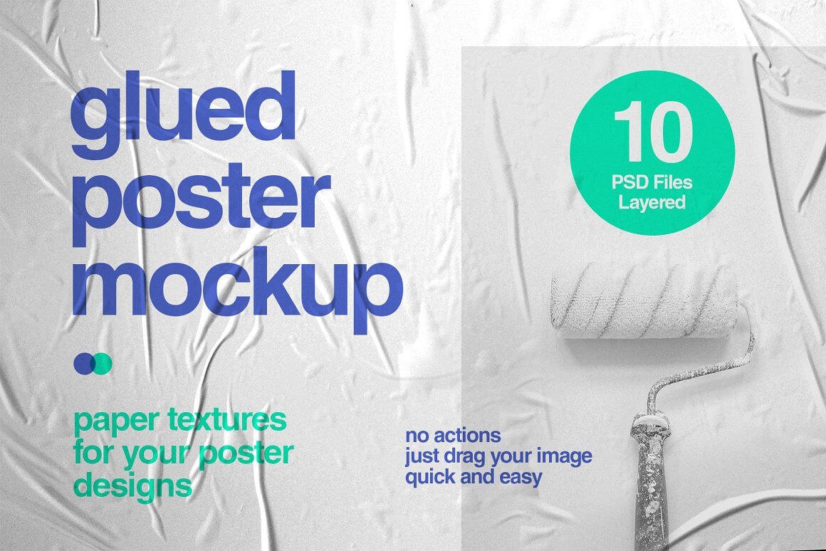 Glued Poster Mockup Collection
