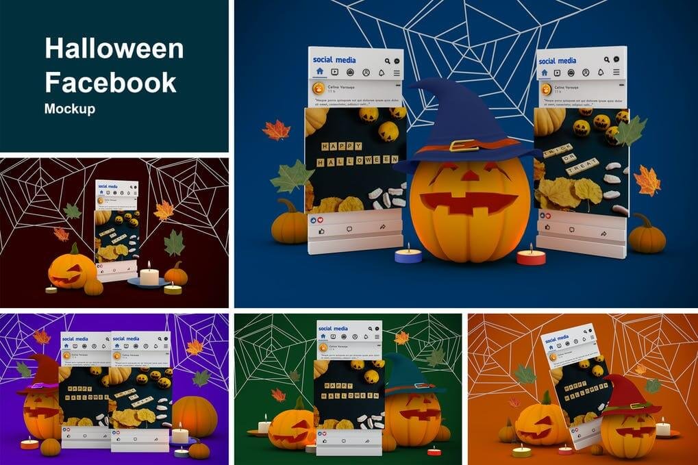 Halloween Facebook mockup