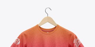 Hanging Heather T-Shirt Mockup