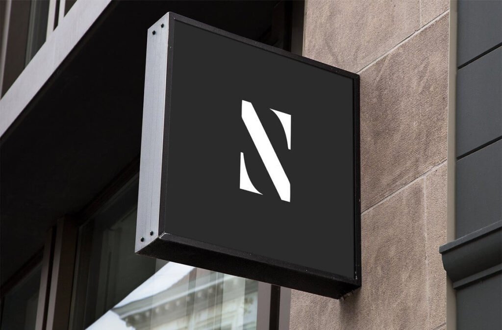 18+ Best Entrance Sign Mockup Templates For Building Facede