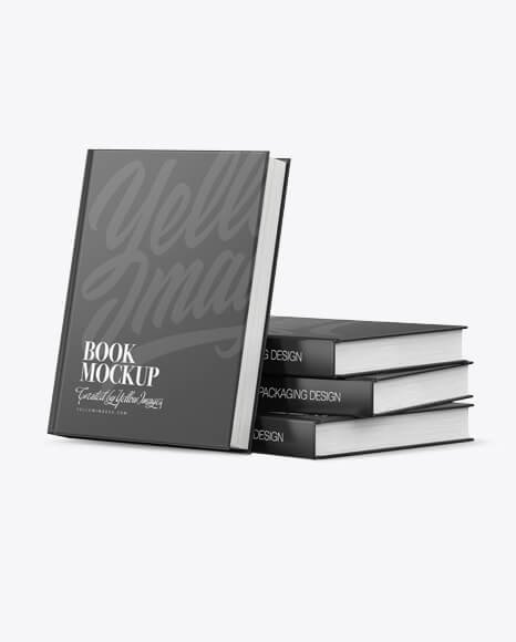 Hardcover Book Matte Cover Mockup