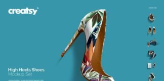 High Heels Shoes Mockup Set