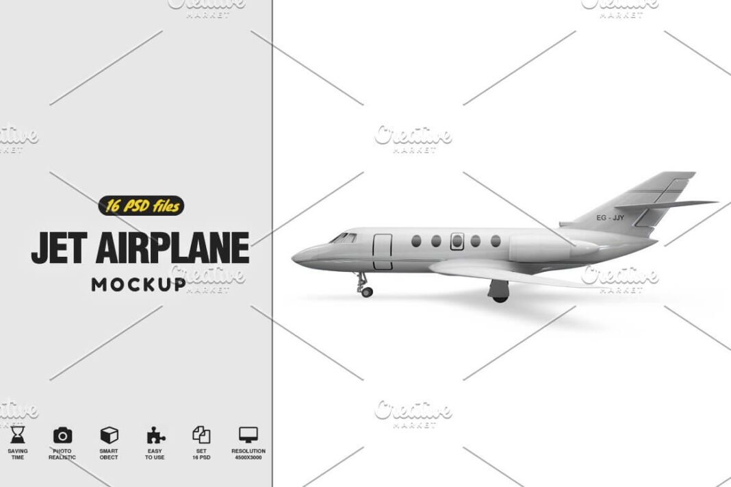 20+ Best Airplane Mockup PSD Templates - Mockup Den
