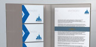 Letter Paper Portfolio Mock-up