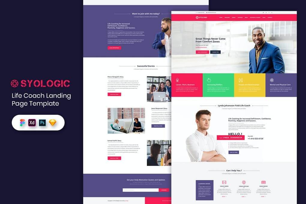 Life Coach - Landing Page Template