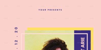 Live Music Streaming Concert Flyer Instagram Set Template