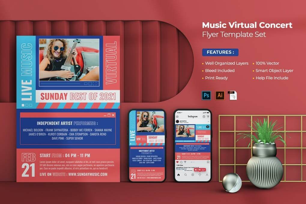 Live Music Virtual Flyer - Instagram Stories