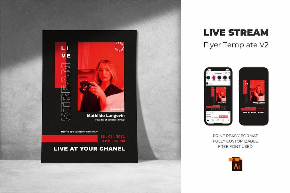 Live Streaming Flyer Template Vol. 02