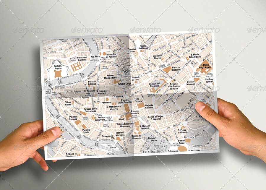 Map In Hands Mock-up