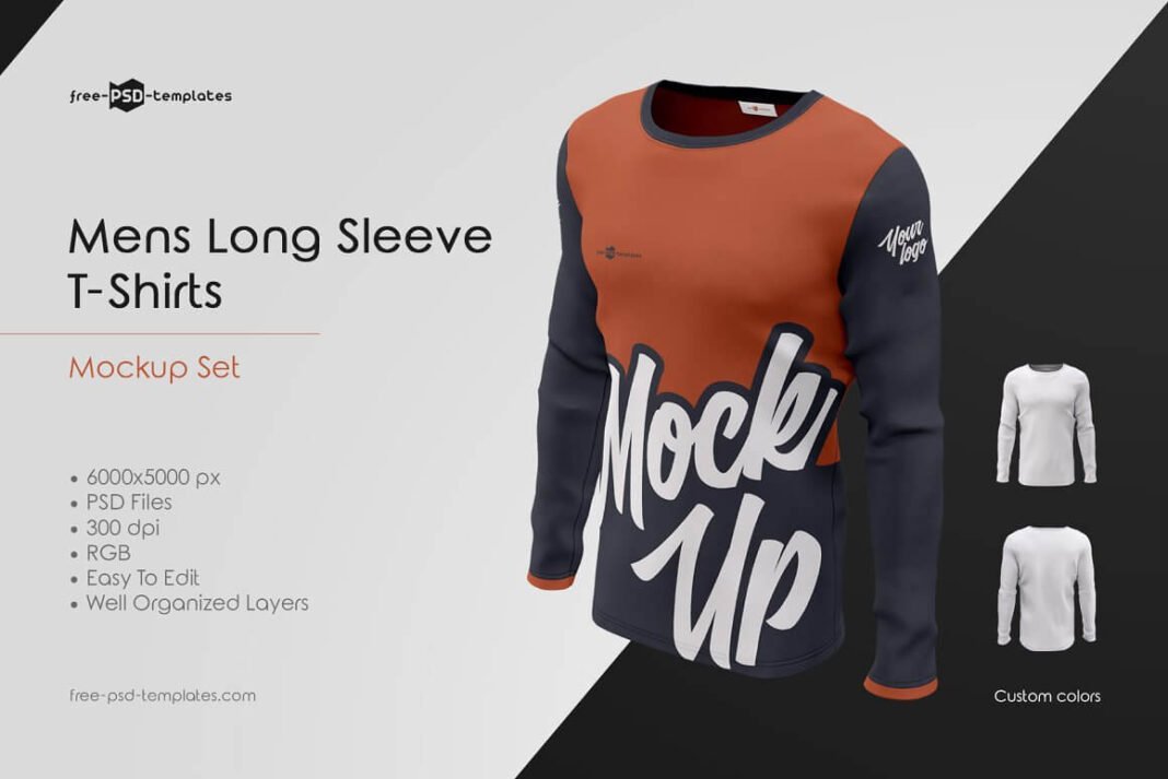 24 Best Long Sleeve Mockup Clothing PSD Templates