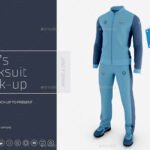 Men’s Tracksuit Baseball Collar Mockup