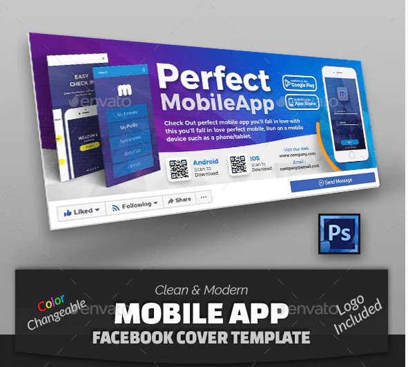 Mobile App Facebook Timeline Cover