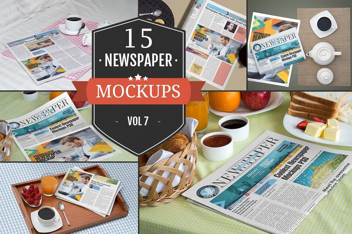 Newspaper Advertising Mockups Vol. 7