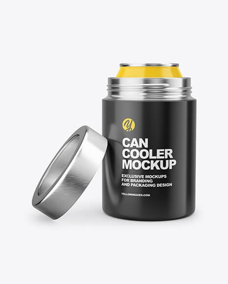 Opened Can Cooler Mockup