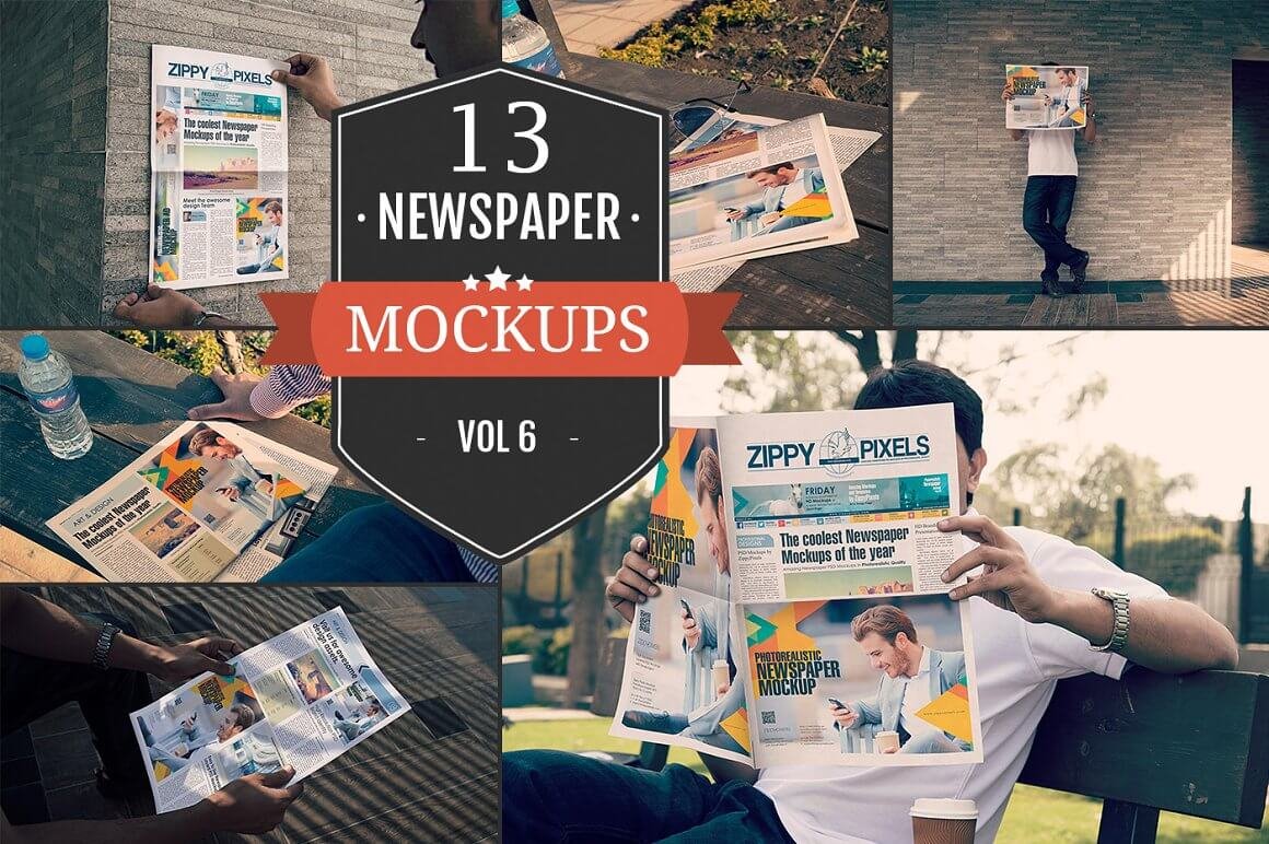 Outdoor Newspaper Ad Mockups Vol. 6