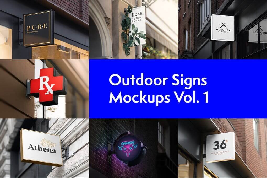 Outdoor Signs Mockups Vol. 1
