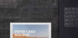 Paper Card Mockup PSD Template