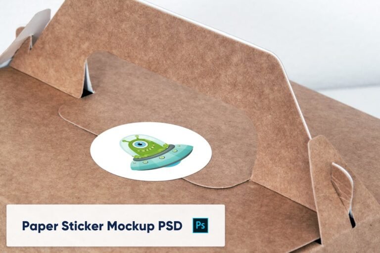 18+ Best Box Sticker Mockup PSD Templates