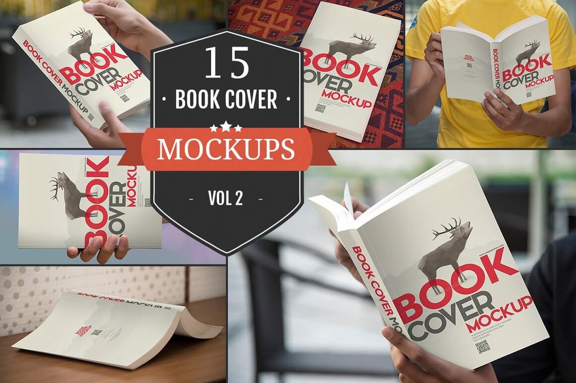 Paperback Book Cover Mockups Vol. 2