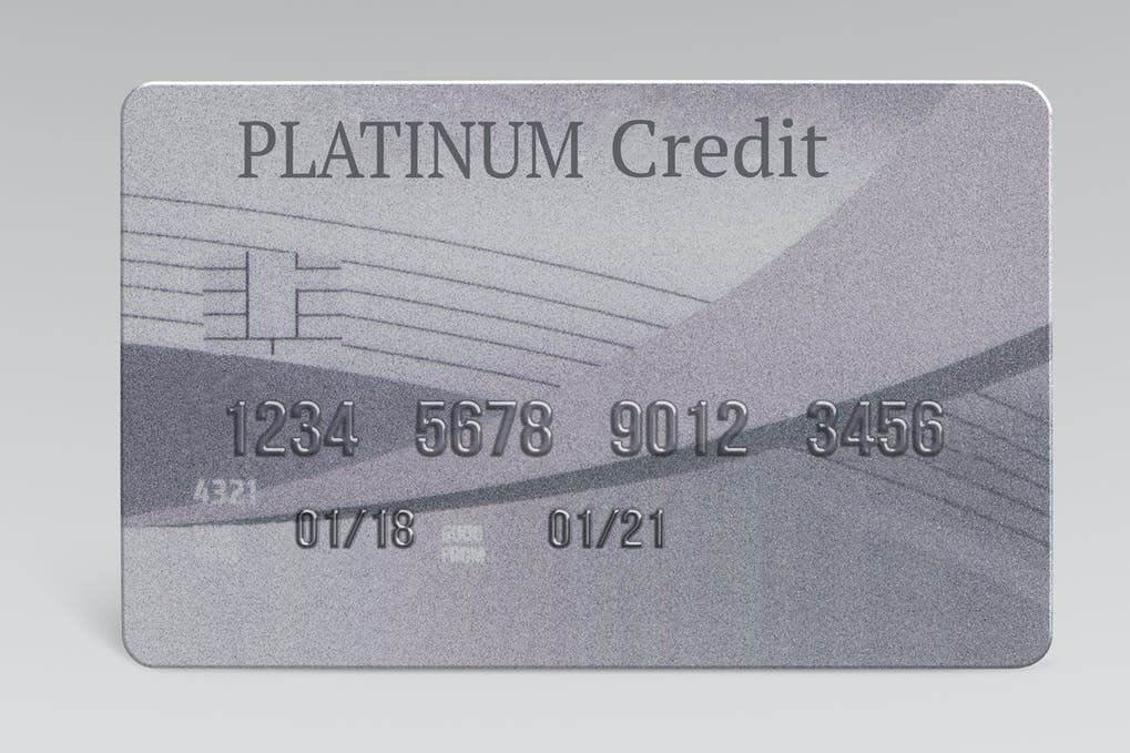 Platinum credit card mockup psd money and banking