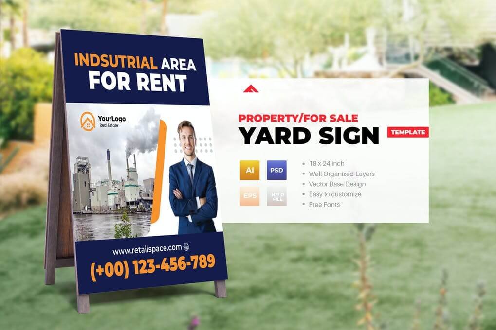 Property Sign Yard For Sale Template (1)