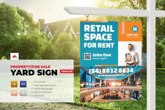 21+ Best Yard Sign Mockup PSD Template For Marketing